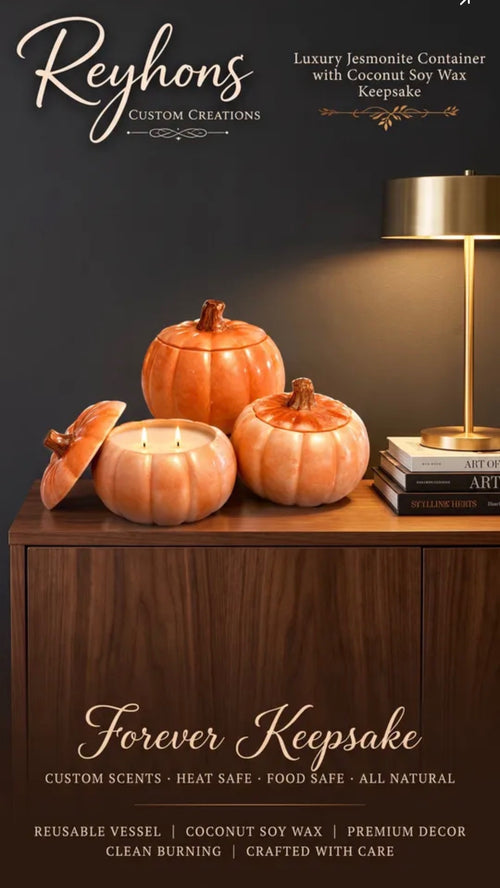 Pumpkin reusable candle